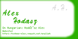 alex hodasz business card